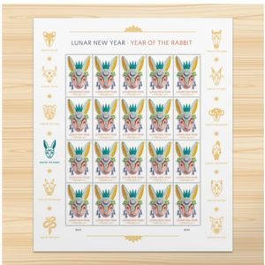 100 Lunar New Year of the Rabbit 2023 Forever Postage‎ Stamps US Postal USPS